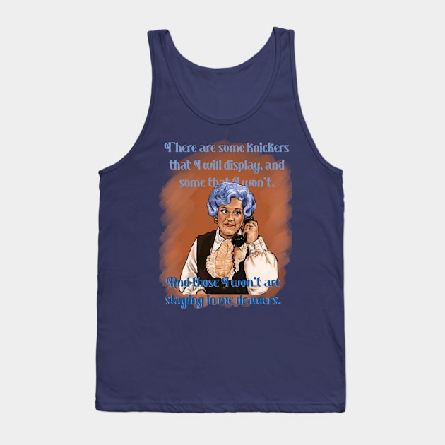 Mrs Slocombe - Drawers - Are You Being Served? Tank Top by xandra-homes